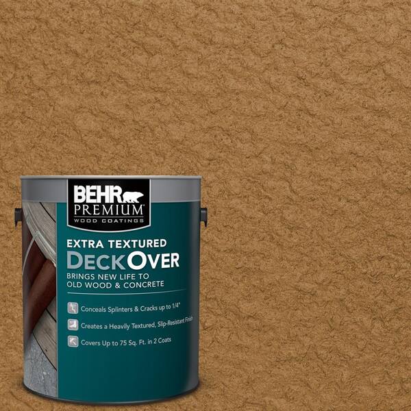 BEHR Premium Extra Textured DeckOver 1 gal. #SC-146 Cedar Extra Textured Solid Color Exterior Wood and Concrete Coating
