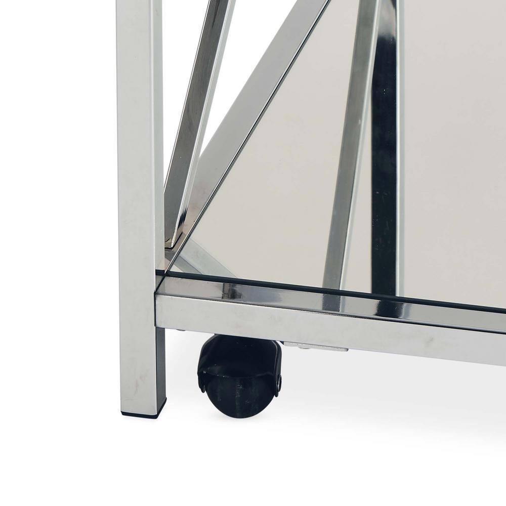 Stella 47" Chrome Rectangular Contemporary Coffee Table