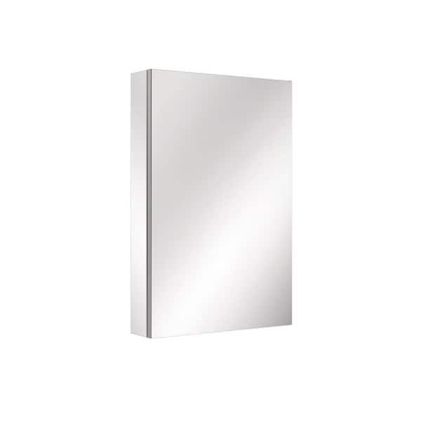 20 in. W x 30 in. H Rectangular Aluminum Right Medicine Cabinet with Mirror Wall Storage Cabinet with Adjustable Shelve