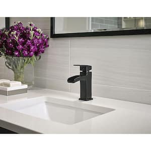 Kenzo Single Hole Single-Handle Bathroom Faucet in Matte Black