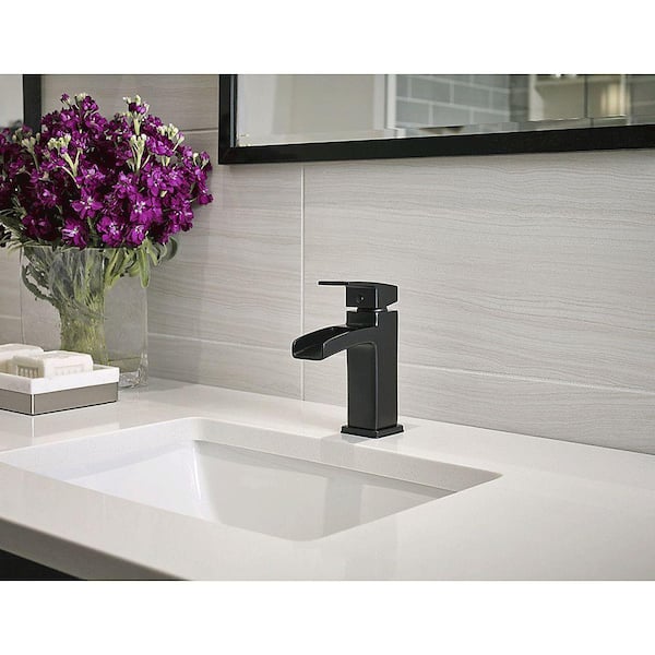 Kenzo Single Hole Single-Handle Bathroom Faucet in Matte Black