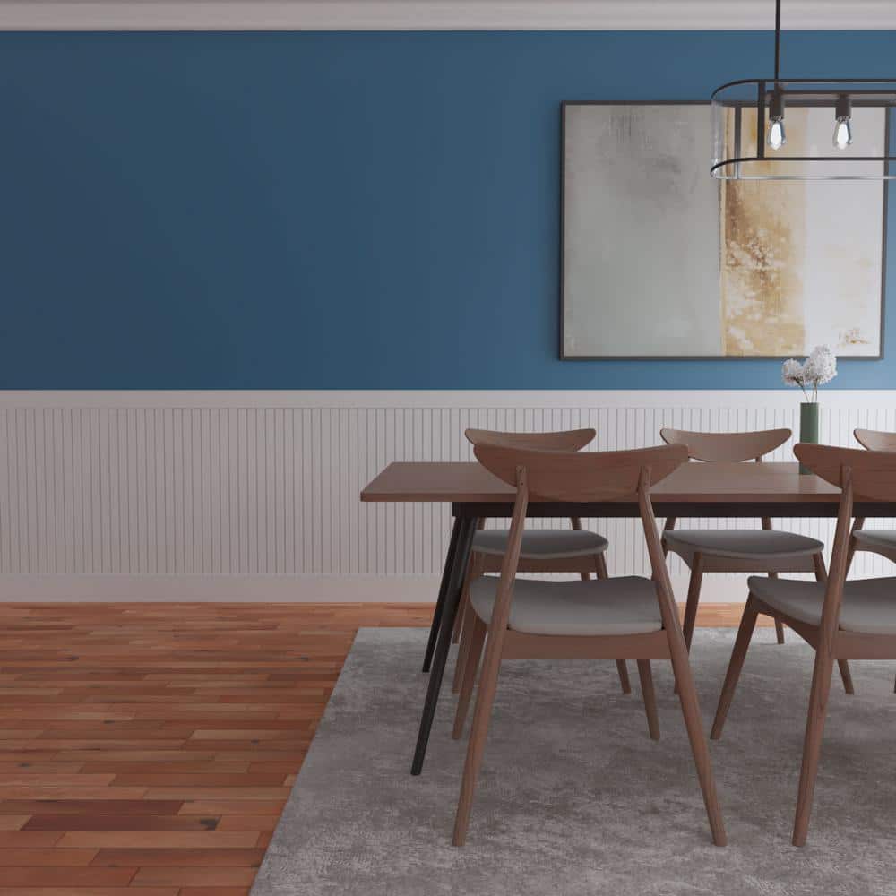 40" x 94.5" White PVC Slat Wall Wainscot Paneling Kit