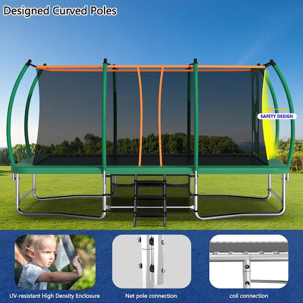 EXIT Silhouette Trampoline 7x10ft Rectangular - Best Gym EXIT Silhouette Trampoline 7x10ft Rectangular - Best Gym
