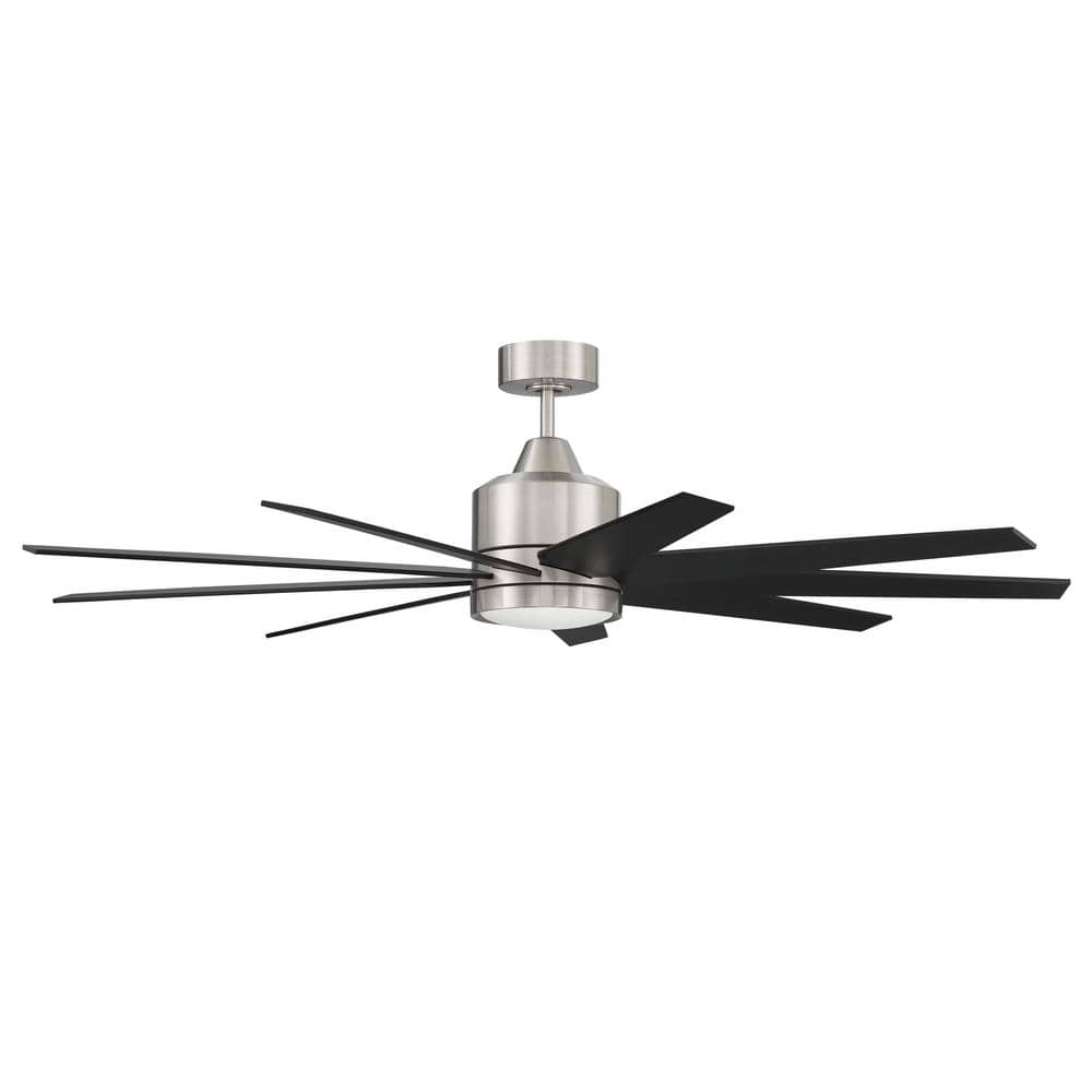 Champion 60" Brushed Nickel Ceiling Fan with LED Light and Remote