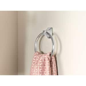 Adler Wall Mounted Towel Ring in Chrome
