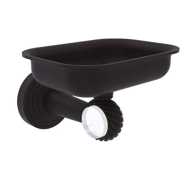 Allied Brass Pacific Beach Collection Wall Mounted Soap Dish Holder with Twisted Accents in Oil Rubbed Bronze