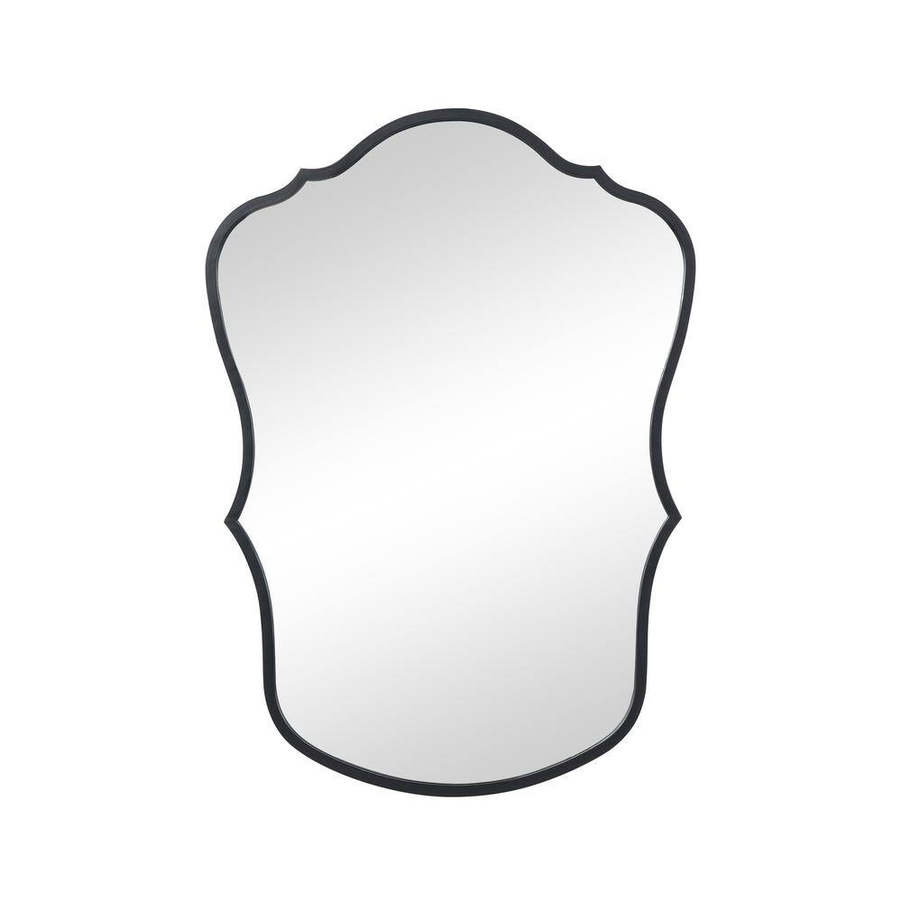 Alderbrook 22.75 in. W x 31.75 in. H Wood Black Wall Mirror HD