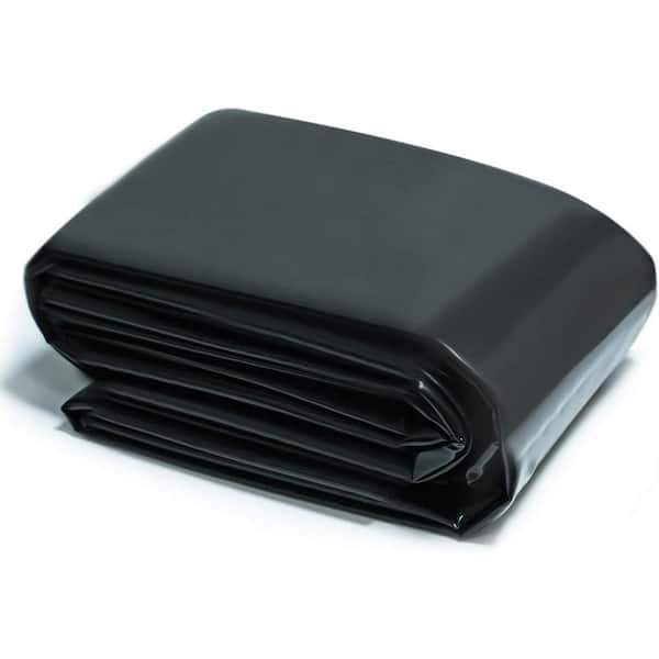 Unbranded 7 x 10ft HDPE Pond Liner, 20 Mil Pond Skins for Fish Ponds, Water Features, Fountains and Water Gardens, Black