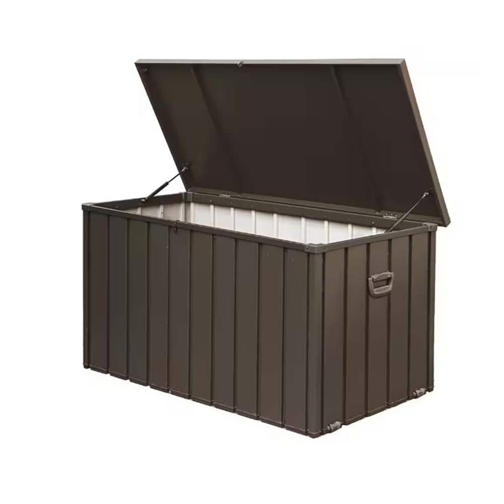 230 Gal. Polyester Deck Box, Outdoor Storage Deck Box Waterproof, Large Pat