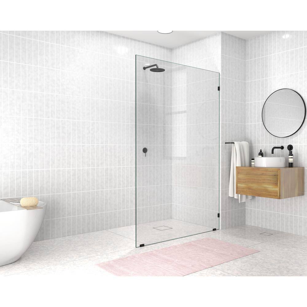 Glass Warehouse 48 in. x 78 in. Frameless Fixed Shower Door in Matte