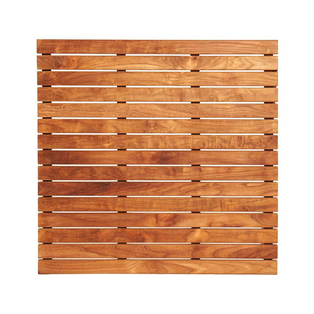 Natural Teak 30" x 30" Shower Mat Tile