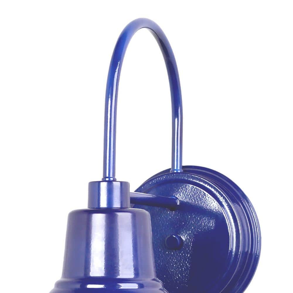 Shelby Blue Metal Outdoor Wall Sconce Light