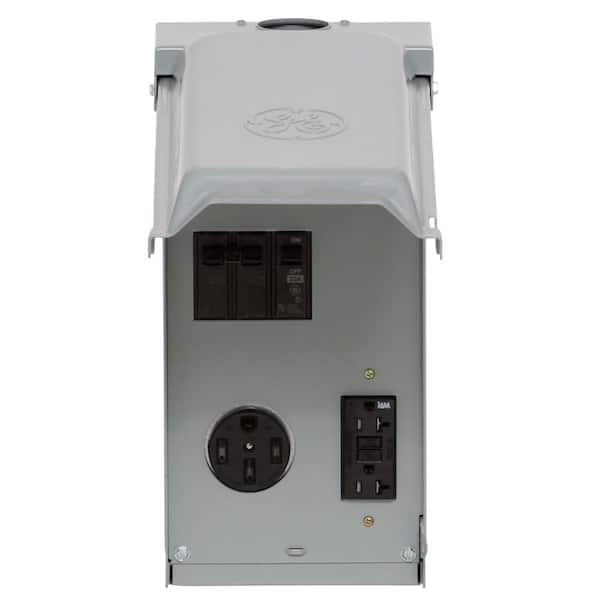 Ge Rv Panel With 50 Amp Rv Receptacle And Amp Gfci Receptacle Ge1lu502ss