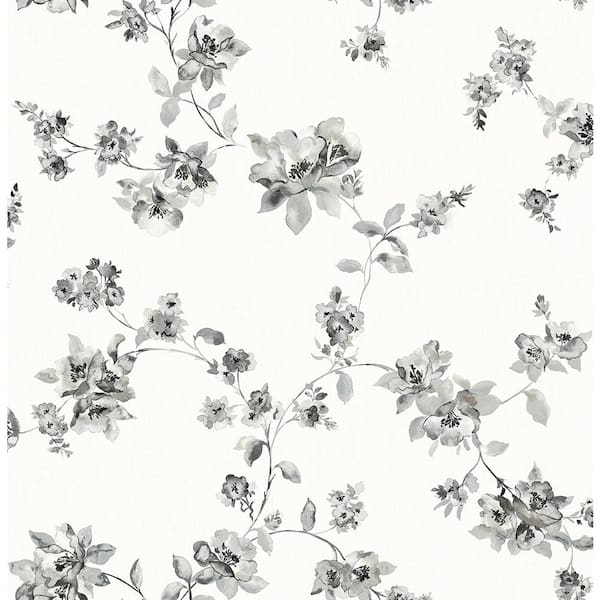 Chesapeake Cyrus Black Floral Black Wallpaper Sample