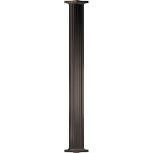 11-1/2 in. x 8 ft. Textured Brown Non-Tapered Fluted Round Shaft (Load-Bearing) Endura-Aluminum Column