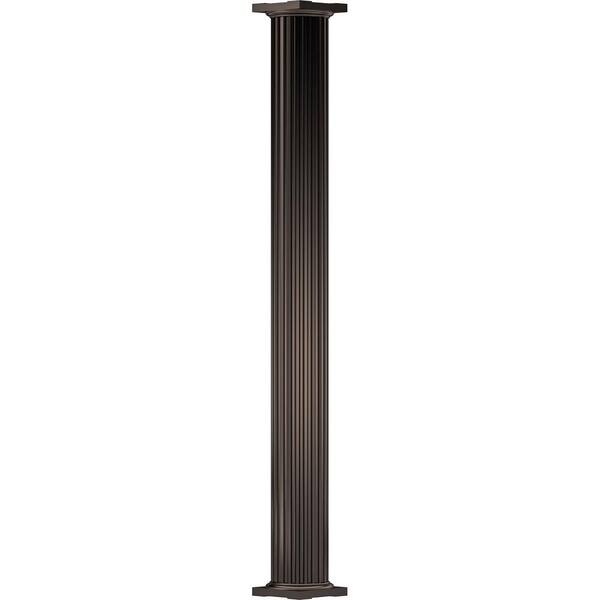 AFCO 11-1/2 in. x 10 ft. Textured Brown Non-Tapered Fluted Round Shaft (Load-Bearing) Endura-Aluminum Column