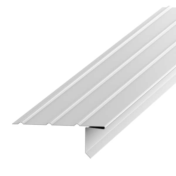 Amerimax Home Products F5 - 2.88 in. x 1 in. x 10 ft. White Steel Drip Edge Flashing