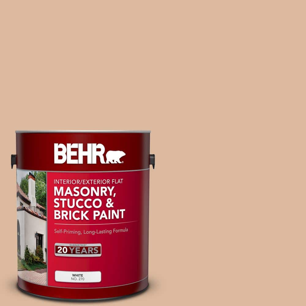 1 gal. #PPU3-09 Pumpkin Cream Flat Interior/Exterior Masonry, Stucco and Br