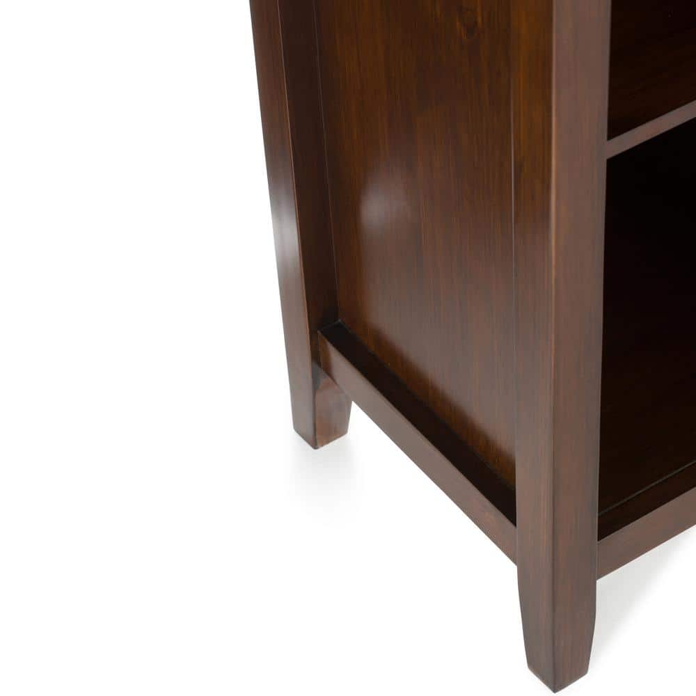 Russet Brown Solid Wood 12 Cube Storage Bookcase