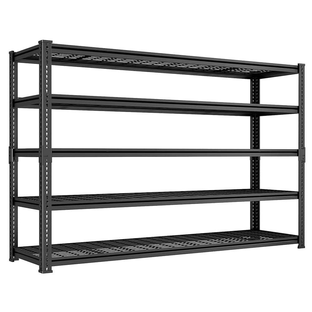 5-Tier 60 in W x 78 in H x 24 in D Black All-Metal Heavy-Duty Garage Shelving Unit price history on PriceWatchPro