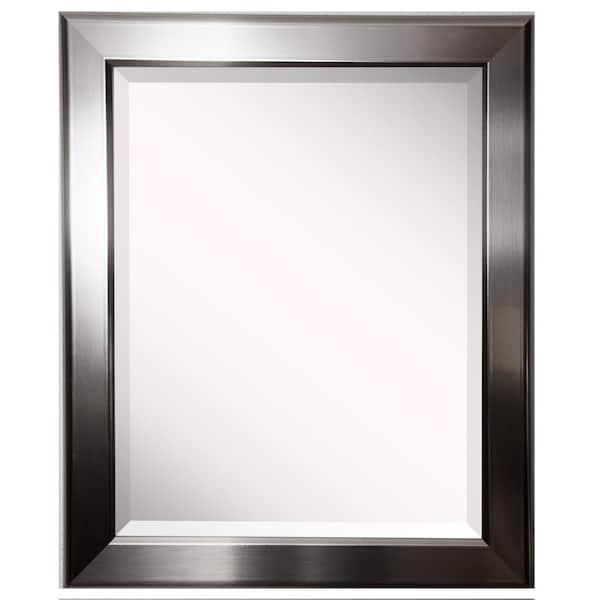 Unbranded Large Rectangle Silver Beveled Glass Contemporary Mirror (44 in. H x 38 in. W)
