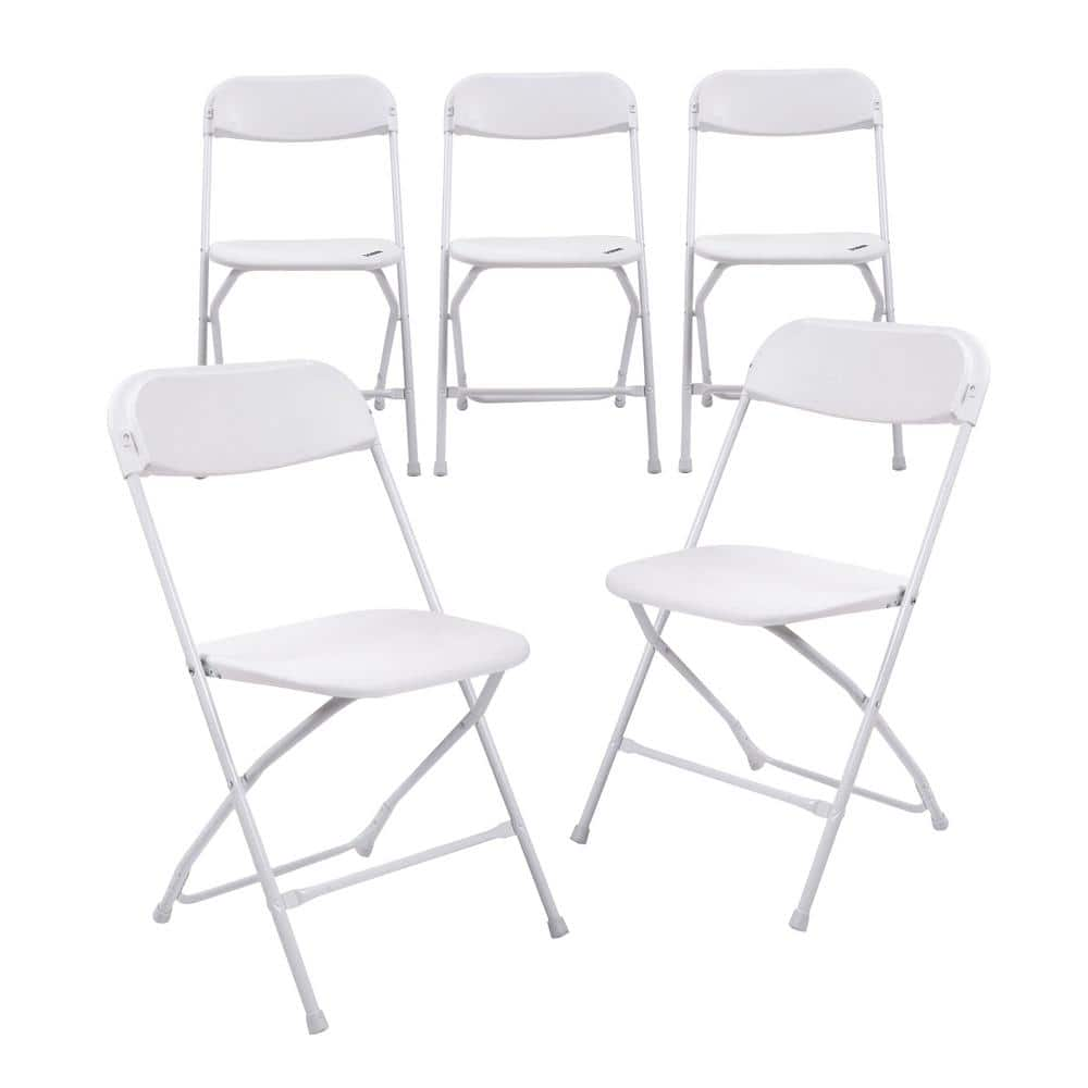 white plastic folding garden chairs