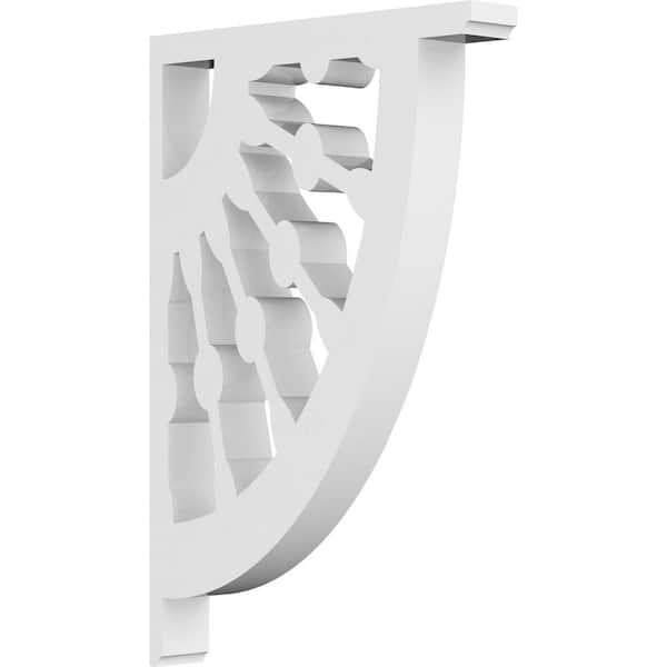 Ekena Millwork 5/8 in. W X 6 in. H X 4 in. D PVC Classic Wagon Wheel Bracket