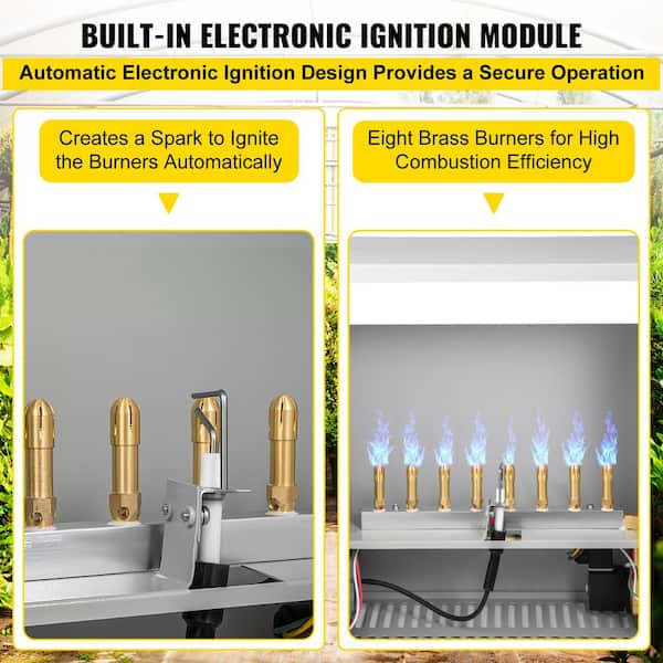 VEVOR CO2 Burner, 8 Brass Burner CO2 Generator for Plant, Liquid Propane LP Carbon  Dioxide Generator, 22352 BTU/Hr, Greenhouse EYHTFSQGYHQMCLNILV1 - The Home  Depot