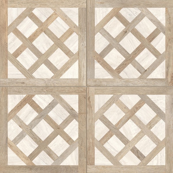Yorkwood Square 36 IN. 36 IN. Matte Classic 02 Porcelain Wood Look Tile (17.43 sq.ft./case)