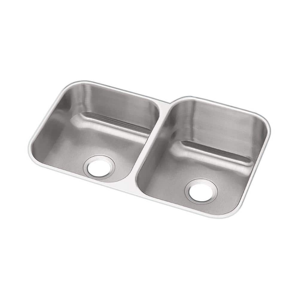 Elkay Dxuh312010l Dayton 31-3/4  Undermount Double Basin Stainless Steel Kitchen Sink -