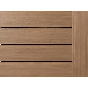 Advanced PVC Vintage 5/4 in. x 6 in. x 1 ft. Square Weathered Teak PVC Sample (Actual: 1 in. x 5 1/2 in. x 1 ft.)