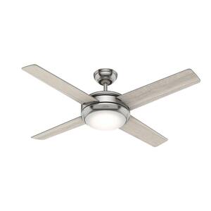 Marconi 52 in. LED Indoor Brushed Nickel Ceiling Fan with Light Kit and Wall Control
