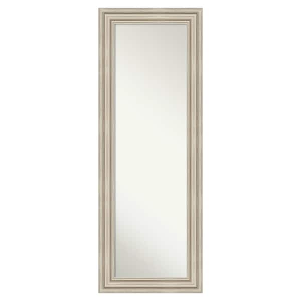 Sierra Silver 19.5 in. x 53.5 in. Non-Beveled Modern Rectangle Wood Framed Full Length On the Door Mirror