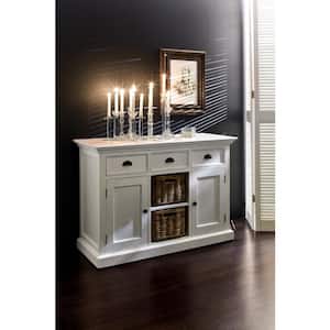 Charlie White Wood 49.21 in. Sideboard with Drawers