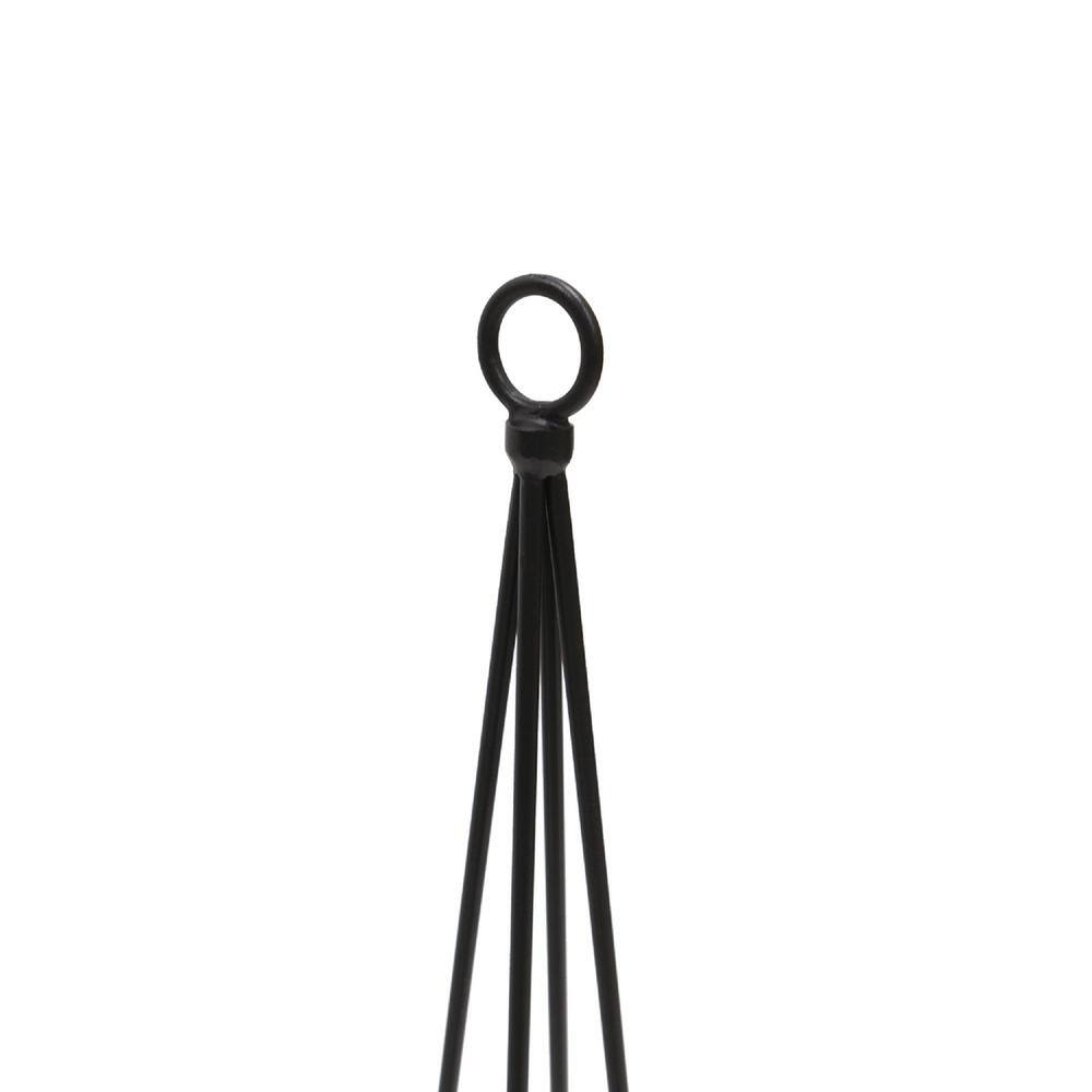 34" Black Wrought Iron Garden Trellis Set