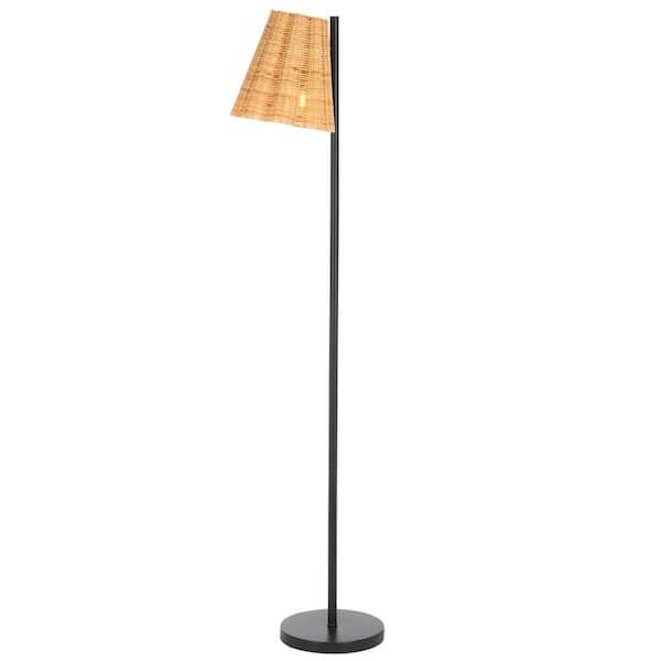 SAFAVIEH Mio 59 in. Natural/Black Floor Lamp