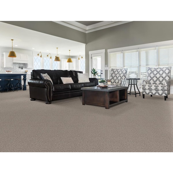 Columbus I - Thin Ice - Gray 56.2 oz. SD Polyester Texture Carpet - Installation Required