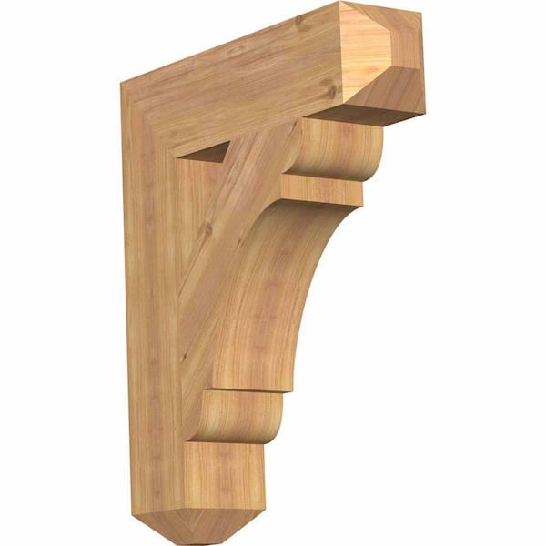 Ekena Millwork 5.5 in. x 28 in. x 24 in. Western Red Cedar Olympic Craftsman Smooth Bracket