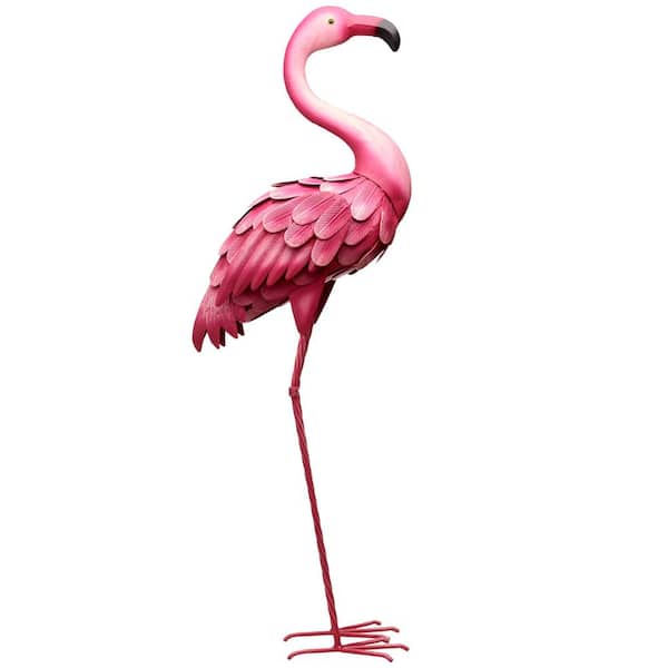 Southern Patio 35 in. H Flamingo Metal Lawn Decor in Pink