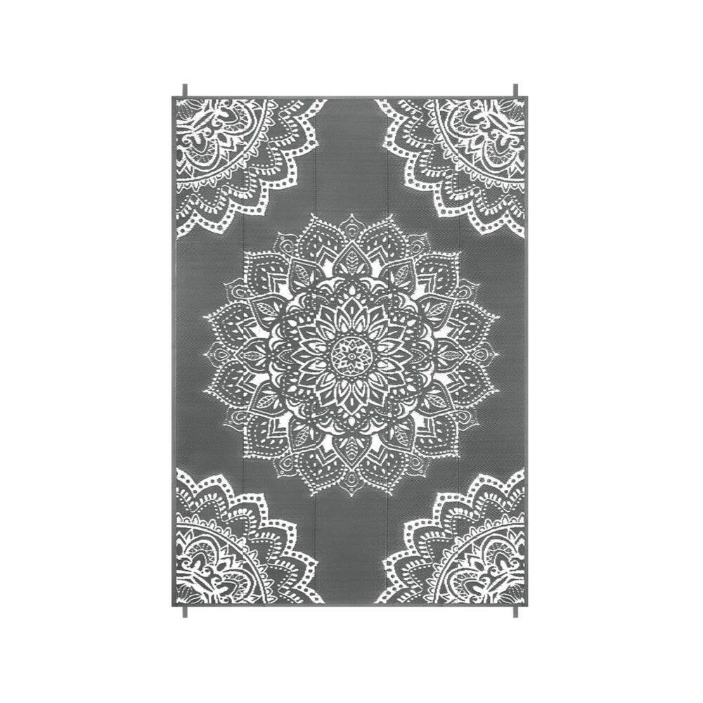 8 x 10 ft., Reversible Plastic Straw Large Outside Rug Carpet (Grey) price history on PriceWatchPro