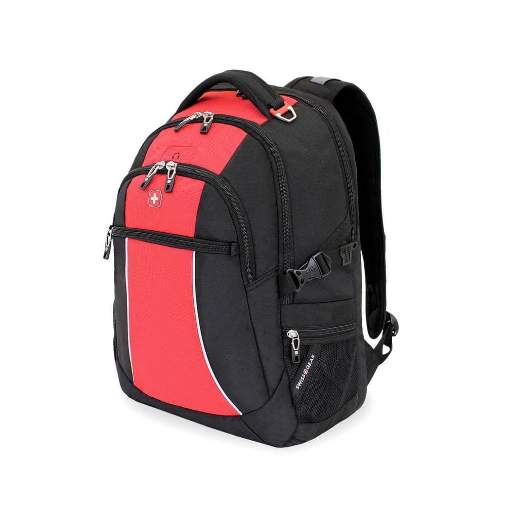SWISSGEAR 18.5 in. Red Course and Black Backpack 6688201410 - The Home Depot