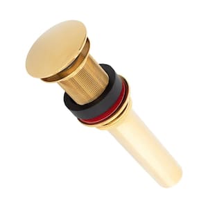 1.5 in. Non-Overflow Pop-Up Bathroom Sink Drain, Polished Brass