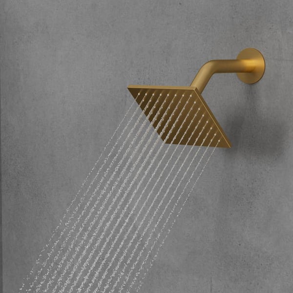 EVERSTEIN LED Display 1-Handle 2-Spray Shower Faucet in Brushed Gold (Valve Included)
