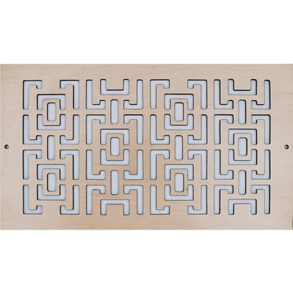 Oriental Wall And Ceiling Registers 8x14 (Duct Opening) 10x16 Overall Size - Wooden Screw-in Decorative Vent Cover