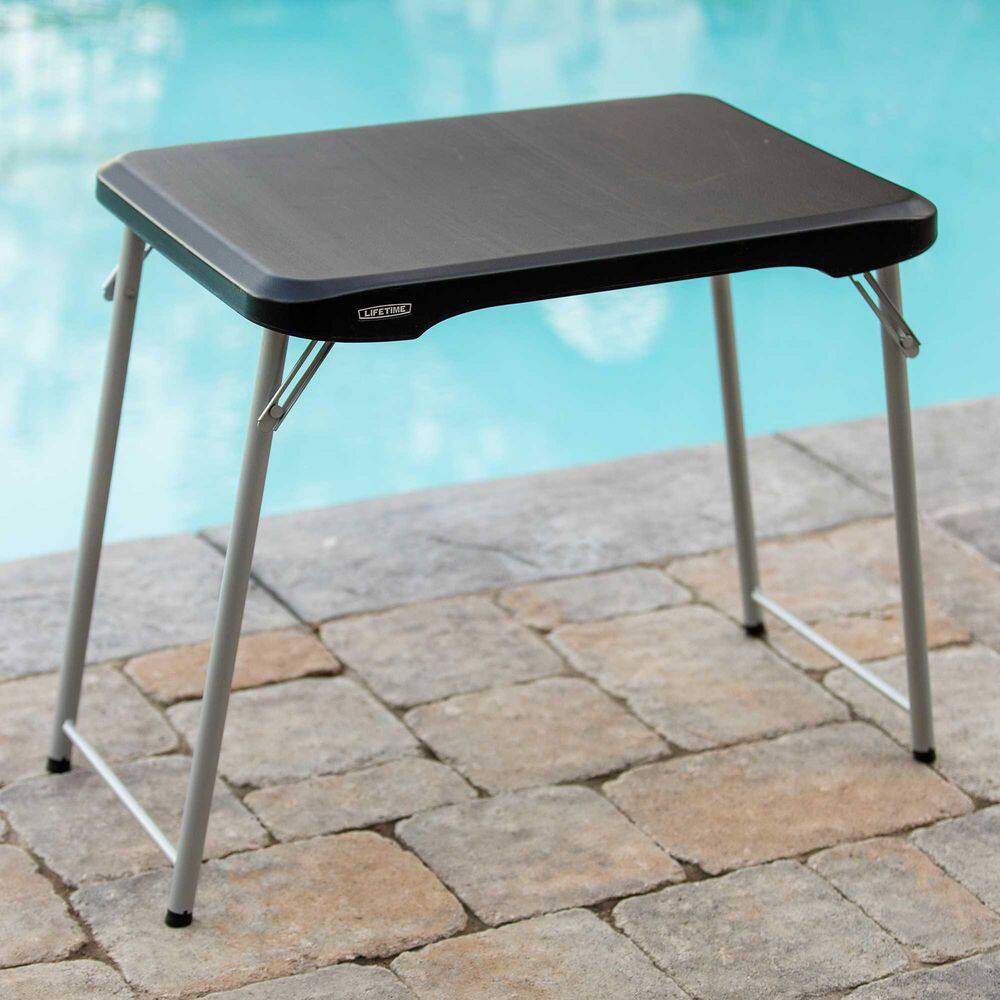 Lifetime 30-Inch Black and Silver Folding Utility Table