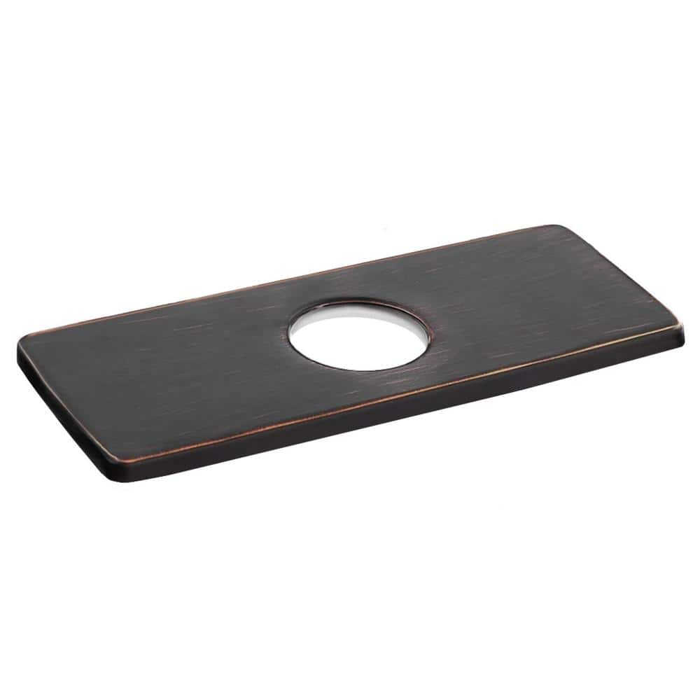 Universal 6 in. Rectangle Bathroom Sink Faucet Single Hole Solid Brass Deck Plate Escutcheon in Oil Rubbed Bronze price history on PriceWatchPro