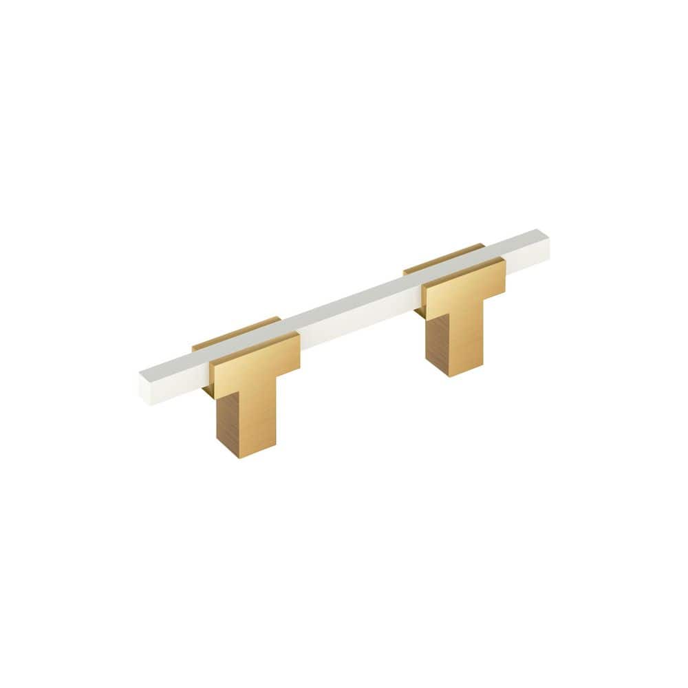 Urbanite 3 in. (76mm) Center-to-Center Modern Champagne Bronze/White Bar Cabinet Pull price history on PriceWatchPro