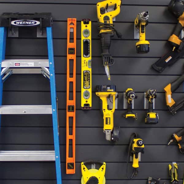 PVC Slatwall 4 ft. x 4 ft. Charcoal