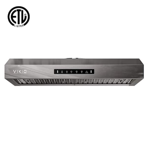 30 in. 560 CFM Ducted Under Cabinet Range Hood in Black Stainless Steel with Removable LED and Gesture Control