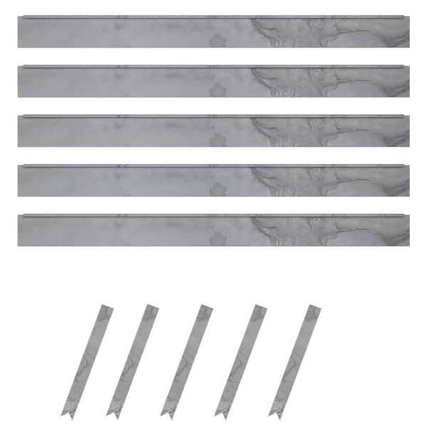 48 in. x 4 in. COR-TEN Steel Hammer-In Landscape Edging, 1/4 in. Rounded Top, 5-Pack